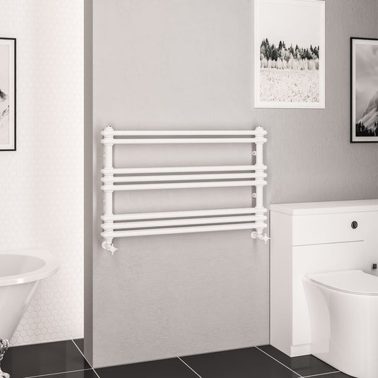 Eastbrook Imperia 2 612 x 1000mm Column Towel Multirail Gloss White | 41.0815