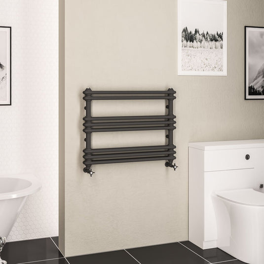 Eastbrook Imperia 2 612 x 800mm Column Towel Multirail Matt Anthracite | 41.0822