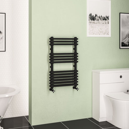 Eastbrook Imperia 2 832 x 500mm Column Towel Multirail Matt Black | 41.0832