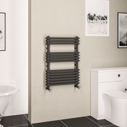 Eastbrook Imperia 2 832 x 600mm Column Towel Multirail Matt Anthracite | 41.0827