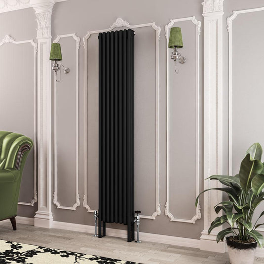 Eastbrook Imperia 3 1800 x 380mm Column Radiator Matt Black | 41.0776