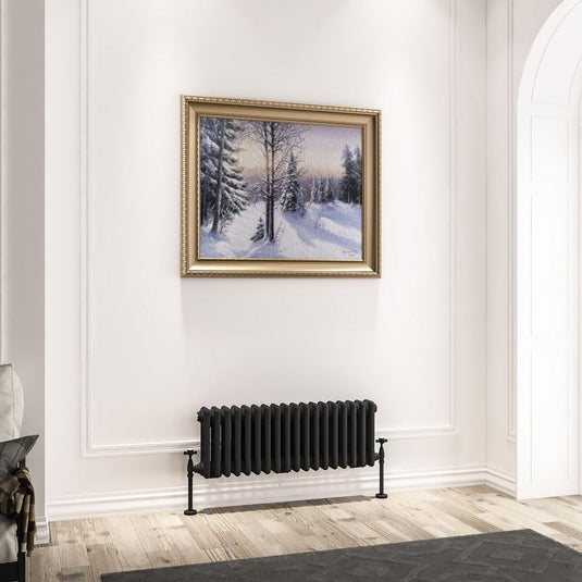 Eastbrook Imperia 3 300 x 830mm Column Radiator Matt Black | 41.0948