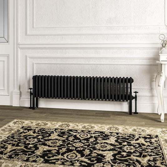 Eastbrook Imperia 4 300 x 1370mm Column Radiator Matt Black | 41.1045