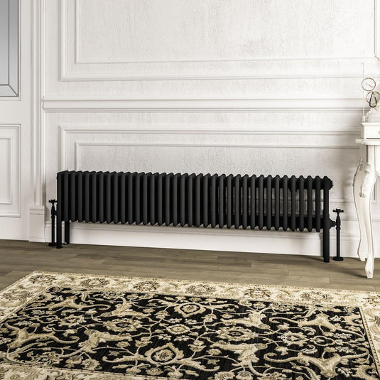 Eastbrook Imperia 4 300 x 1640mm Column Radiator Matt Black | 41.1047