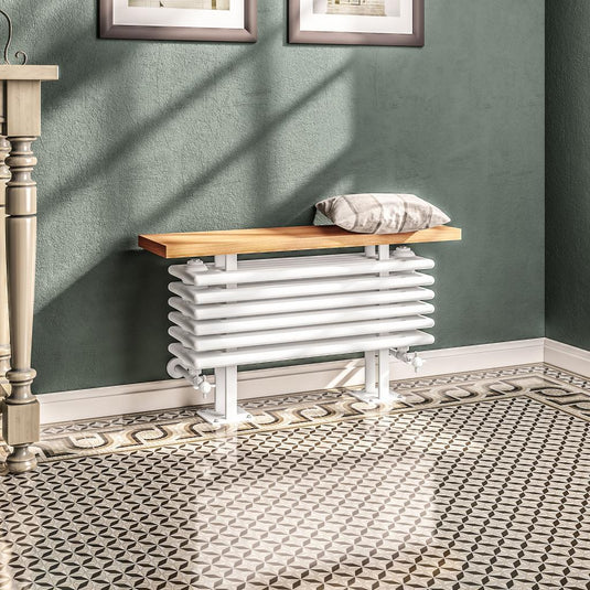 Eastbrook Imperia 6 480 x 850mm Column Bench Radiator Gloss White | 41.1105