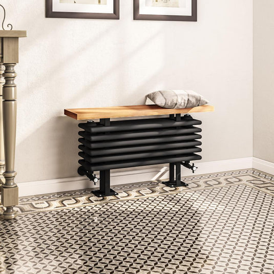 Eastbrook Imperia 6 480 x 850mm Column Bench Radiator Matt Black | 41.1109