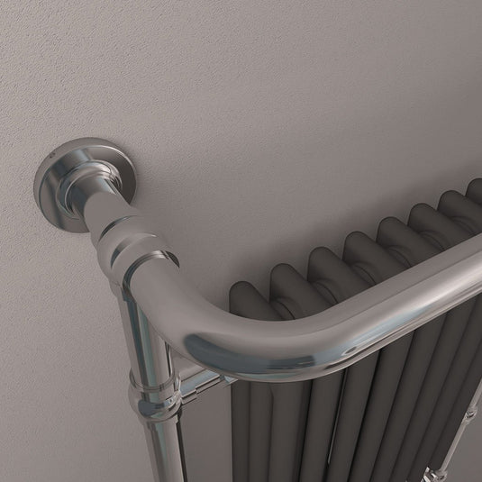 Eastbrook Isbourne Traditional 940 x 507mm Towel Radiator Chrome / Matt Anthracite | 41.0807