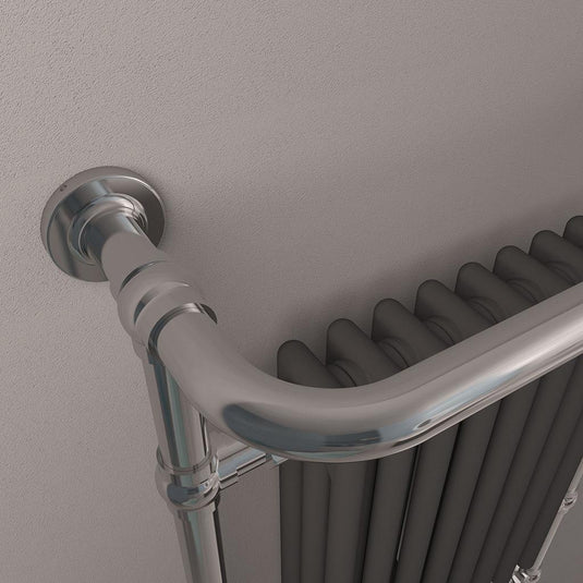 Eastbrook Isbourne Traditional 940 x 600mm Towel Radiator Chrome/Matt Anthracite | 41.1024