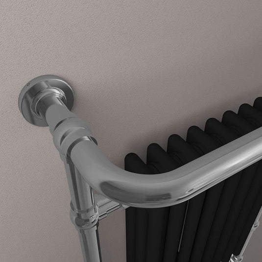 Eastbrook Isbourne Traditional 940 x 600mm Towel Radiator Chrome/Matt Black | 41.1023