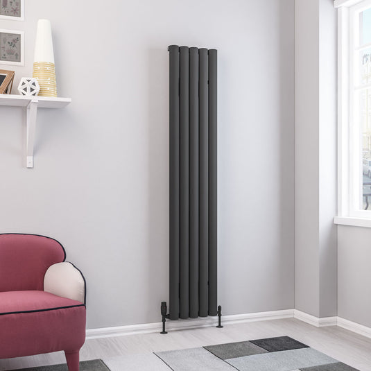 Eastbrook Kelmscott 1800 x 345mm Aluminium Radiator Matt Anthracite | 89.0262