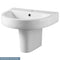 Eastbrook Kenley Semi Pedestal For 500mm and 550mm Basin | White | 26.0174