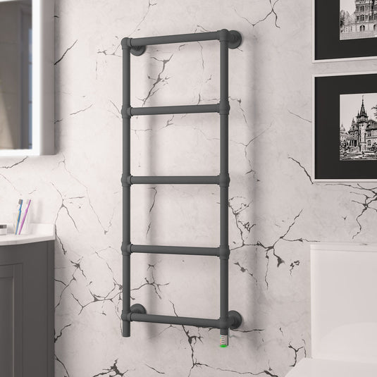 Eastbrook Kennet 1200 x 500mm Dry Element Towel Rail Matt Anthracite | 47.0045
