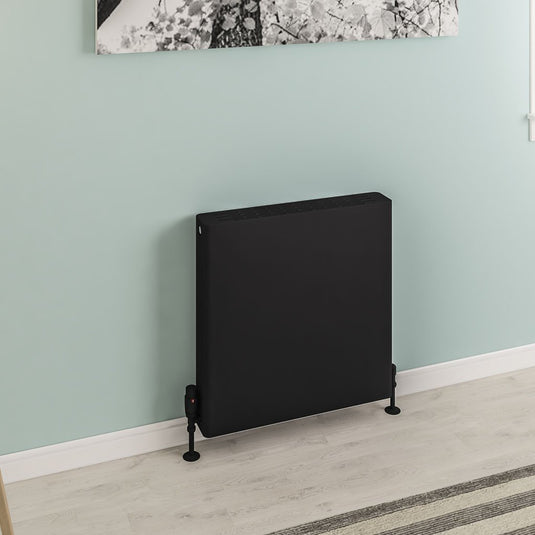 Eastbrook Keynsham Type 22 600 x 600mm Panel Radiator with Flat Designer Cover Matt Black | 25.7012