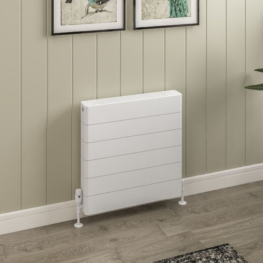 Eastbrook Keynsham Type 22 600 x 600mm Panel Radiator with Lined Designer Cover Gloss White | 25.7018