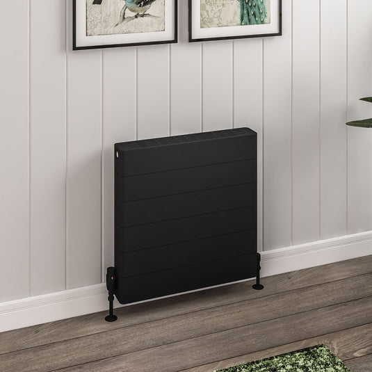 Eastbrook Keynsham Type 22 600 x 600mm Panel Radiator with Lined Designer Cover Matt Black | 25.7028