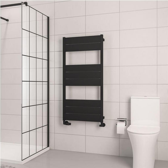 Eastbrook Kingswood 1220 x 600mm Slimline Aluminium Towel Rail Matt Black | 86.0570