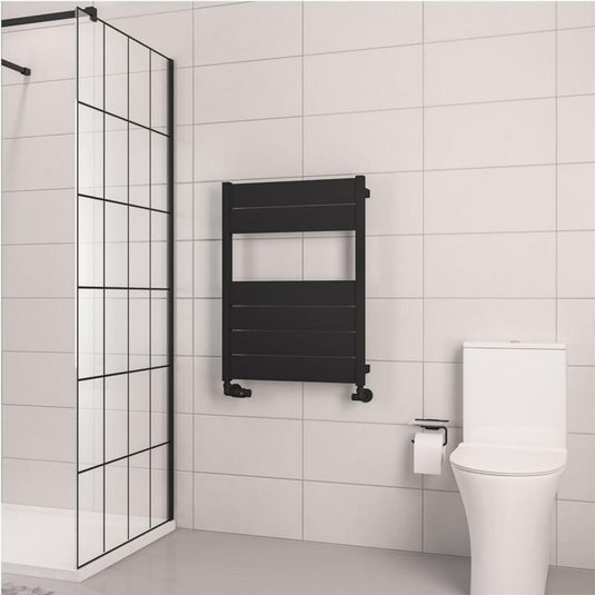 Eastbrook Kingswood 820 x 600mm Slimline Aluminium Towel Rail Matt Black | 86.0568