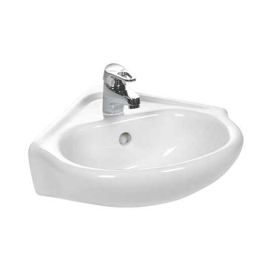 Eastbrook Kompact 450 x 450mm Corner Cloakroom Basin 1TH White | 27.0371