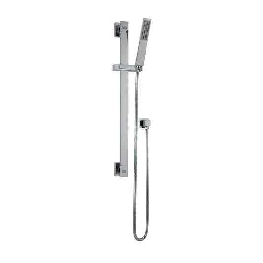 Eastbrook Kubix Slider Rail Kit 640mm Tall with Shower Handset Hose & Outlet Elbow Chrome | 93.0042