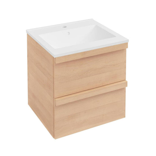 Eastbrook Kydbrook 500mm Wall Hung Drawer Vanity Unit Light Oak | 72.0008
