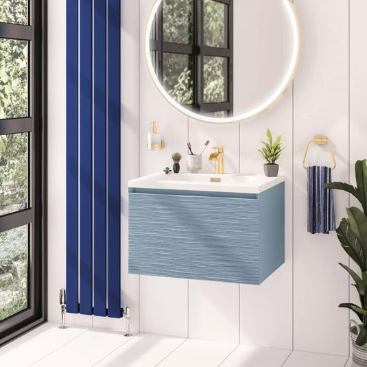 Eastbrook Langley 60cm Wall Hung Vanity Unit Harbour Blue | 120.2011 - Envy Bathrooms Ltd