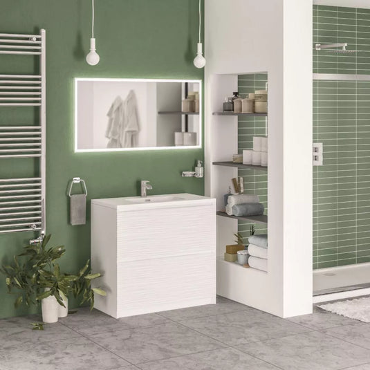 Eastbrook Langley 90cm Floorstanding Vanity Unit Matt White | 120.1002 - Envy Bathrooms Ltd
