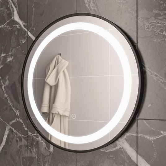Eastbrook Largo 600 x 600mm LED Mirror Frame Black With White LED | 40.1016