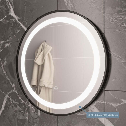 Eastbrook Largo 800 x 800mm LED Mirror Frame Black With White LED | 40.1017