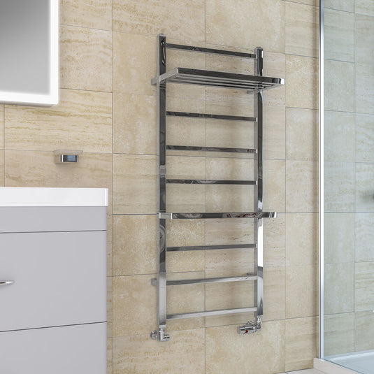 Eastbrook Launton Designer Towel Rail 1200mm x 500mm Chrome | 61.0066