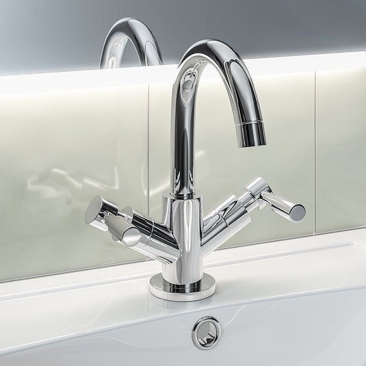 Eastbrook Leith Basin Mono Tap with Push Button Waste Chrome | 79.0020