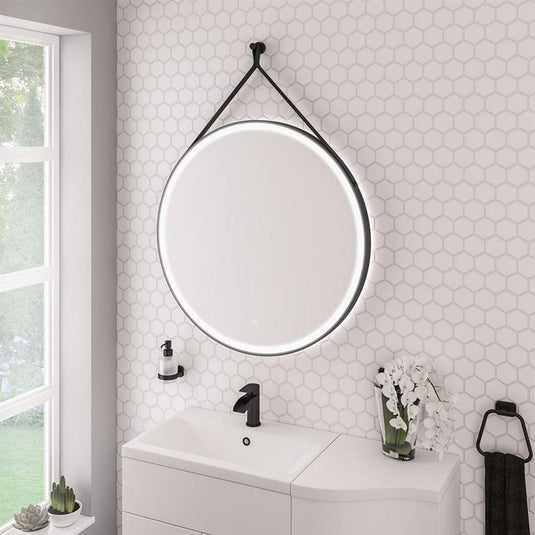 Eastbrook Levone 800 x 800mm LED Framed Bathroom Mirror Black | 58.1042