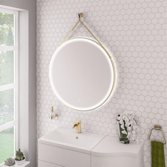 Eastbrook Levone 800 x 800mm LED Framed Bathroom Mirror Brushed Brass | 58.1052