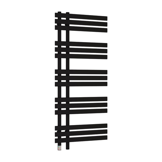 Eastbrook Loddon 1200 x 500mm Dry Element Towel Rail Matt Black | 47.0037