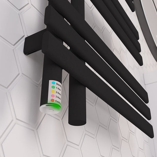 Eastbrook Loddon 1200 x 600mm Dry Element Towel Rail Matt Black | 47.0038