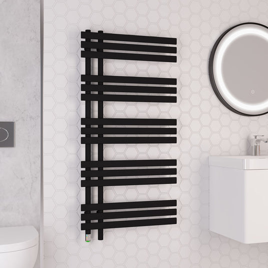 Eastbrook Loddon 1200 x 600mm Dry Element Towel Rail Matt Black | 47.0038