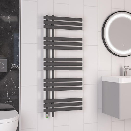 Eastbrook Loddon Dry Element Towel Rail 1200 x 500mm Matt Anthracite | 47.0033