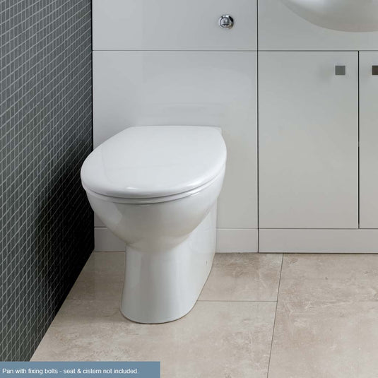 Eastbrook Loire Back To Wall WC Pan & Fixing Bolts White | 75.0010