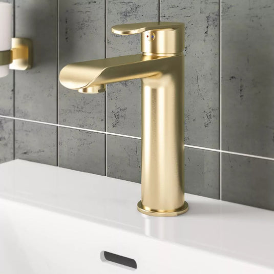 Eastbrook Lyneham Basin Mono Tap with Waste Brushed Brass | 93.1073 - Envy Bathrooms Ltd