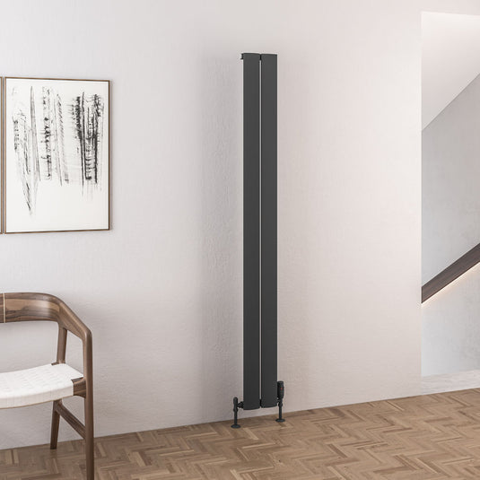 Eastbrook Malmesbury 1800 x 185mm Aluminium Radiator Matt Anthracite | 89.0278
