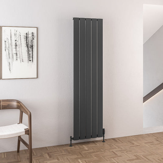 Eastbrook Malmesbury 1800 x 470mm Aluminium Radiator Matt Anthracite | 89.0151