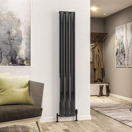 Eastbrook Malmesbury Aluminium Radiator 1800x280mm Black Effect | 89.1776