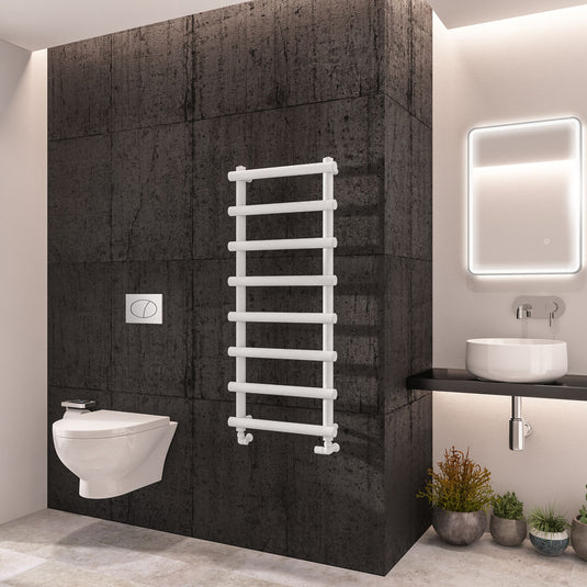 Eastbrook Marlow 1150 x 500mm Towel Rail Matt White | 89.0502