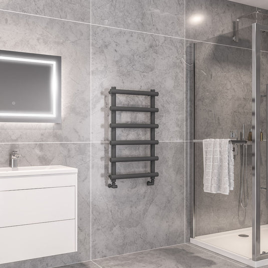 Eastbrook Marlow 850 x 500mm Towel Rail Matt Anthracite | 89.0506
