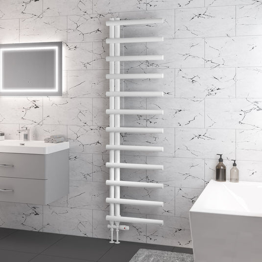 Eastbrook Marlow E-Style 1750 x 500mm Towel Rail Matt White | 89.0811