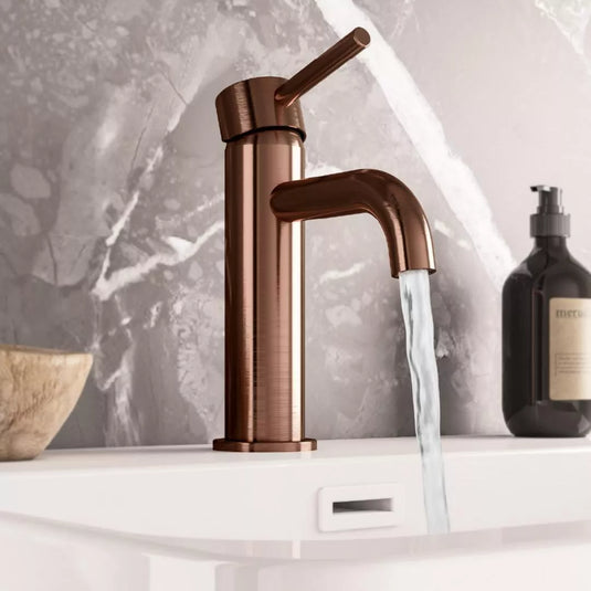 Eastbrook Meriden Basin Mono Mixer Tap with Waste Brushed Bronze | 98.4029 - Envy Bathrooms Ltd