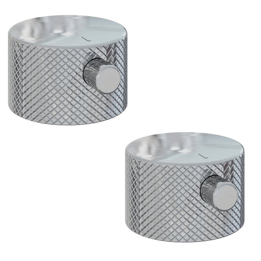 Eastbrook Meriden Full Knurling Tap Handles Wall Mounted 3 Tap Hole Basin Bath Mixer Pair Chrome | 98.2051