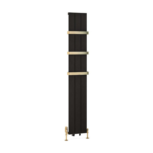 Eastbrook Mersey 1800 x 280mm Aluminium Radiator Matt Black | 41.0459