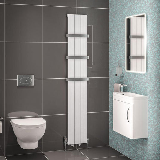 Eastbrook Mersey 1800 x 280mm Aluminium Radiator Matt White | 41.0449