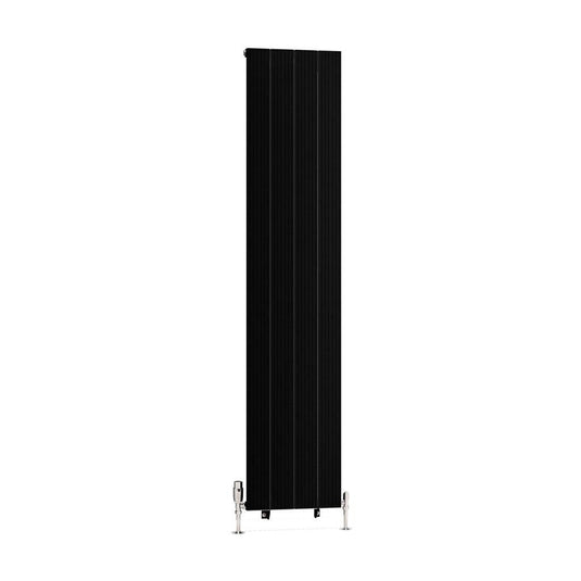 Eastbrook Mersey 1800 x 375mm Aluminium Radiator Matt Black | 41.0460