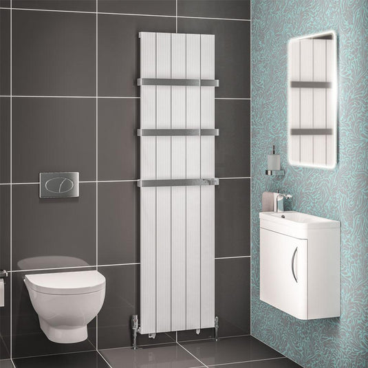Eastbrook Mersey 1800 x 470mm Aluminium Radiator Matt White | 41.0451